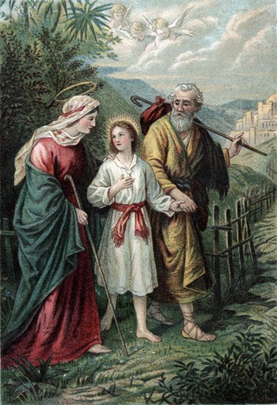 Josef og Maria med Jesus af English School